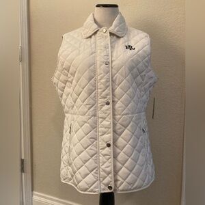 NWT Ralph Lauren White Quilted Vest